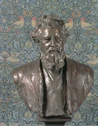 Bust of William Morris (1834-96) by Conrad Dressler (bronze)